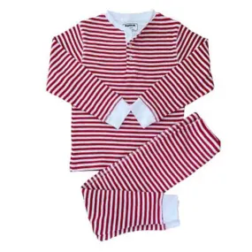 Slugs & Snails Waffle Adult Cotton Set - Candy Stripe