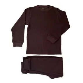Slugs & Snails Waffle Adult Cotton Set - Chocolate