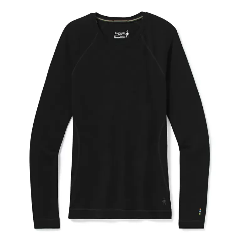 Smartwool Women's Classic Thermal Merino 250 Crew Neck Long Sleeve Base Layer Top (Black)