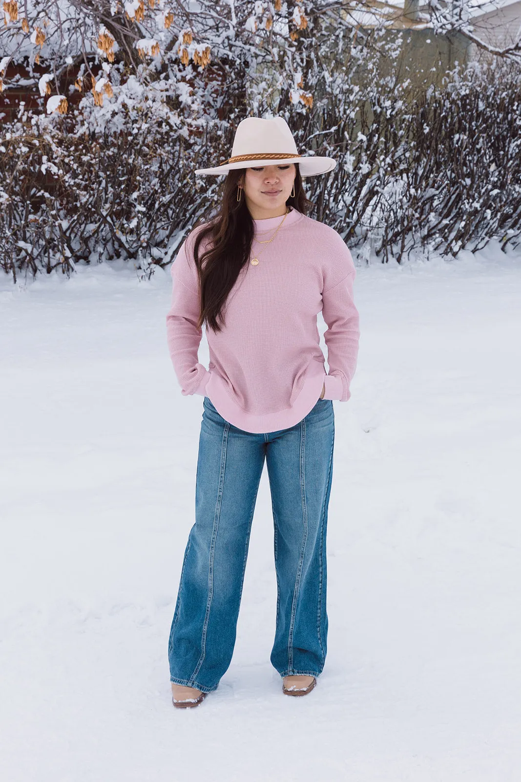 Sonya Waffle Knit Pullover Top