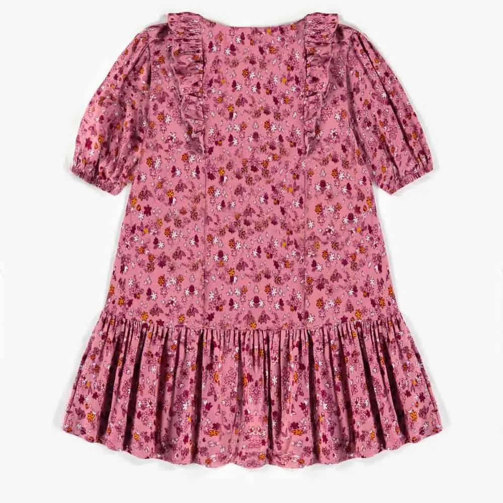 Souris Mini Girls Floral Dress - Pink