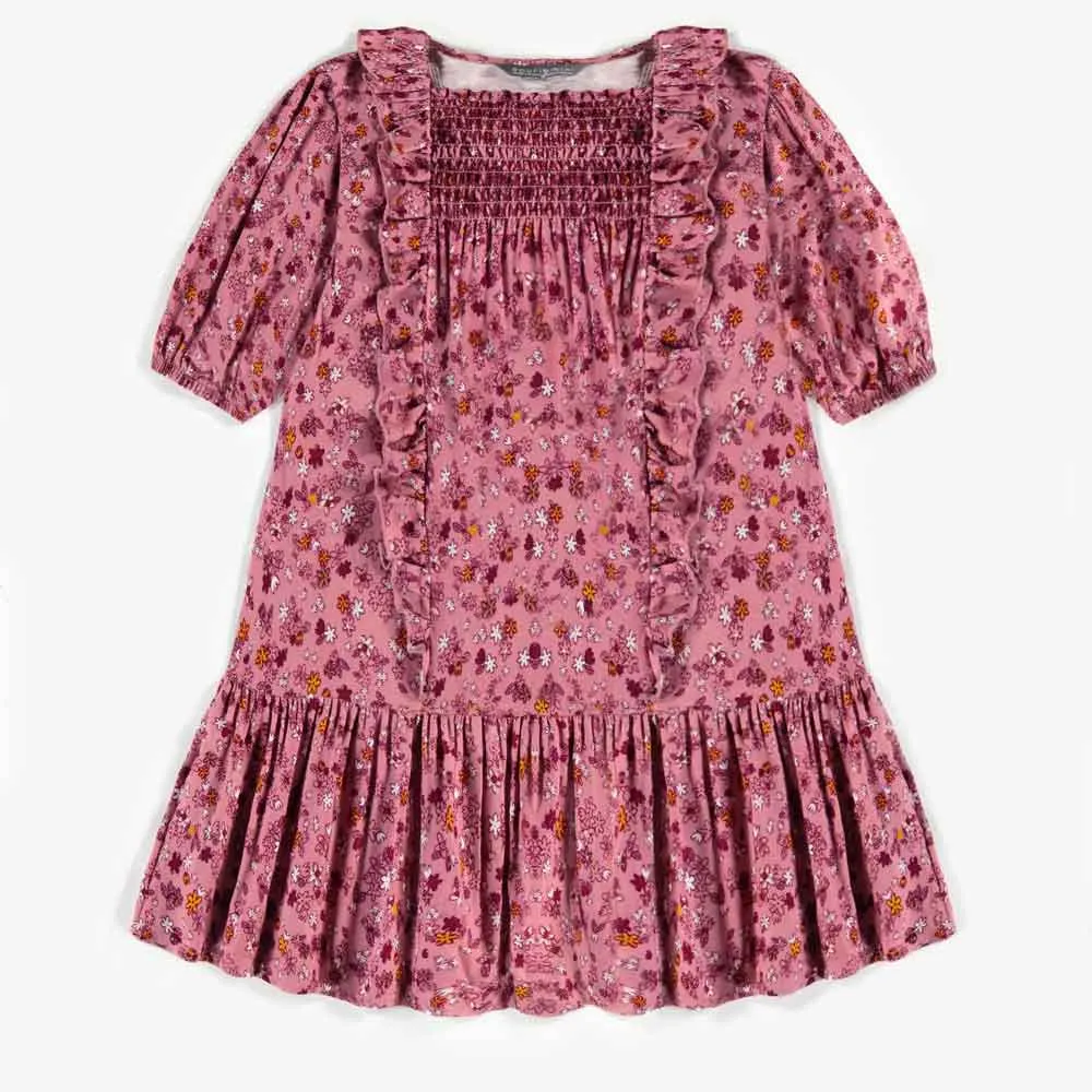 Souris Mini Girls Floral Dress - Pink