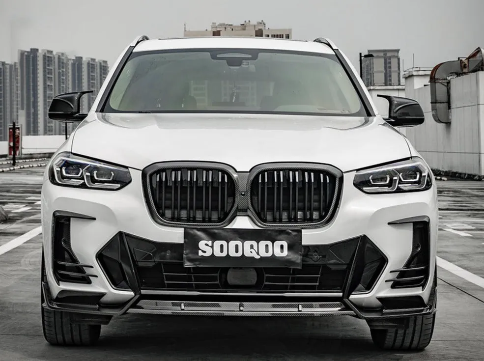 SQ-Aero Carbon Fiber Front Bumper Vent Trim Set - G01 X3/ iX3 LCI | G02 X4 LCI