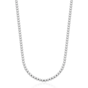 Steelx Stainless Steel 4mm High Polished Ball 18" Necklace