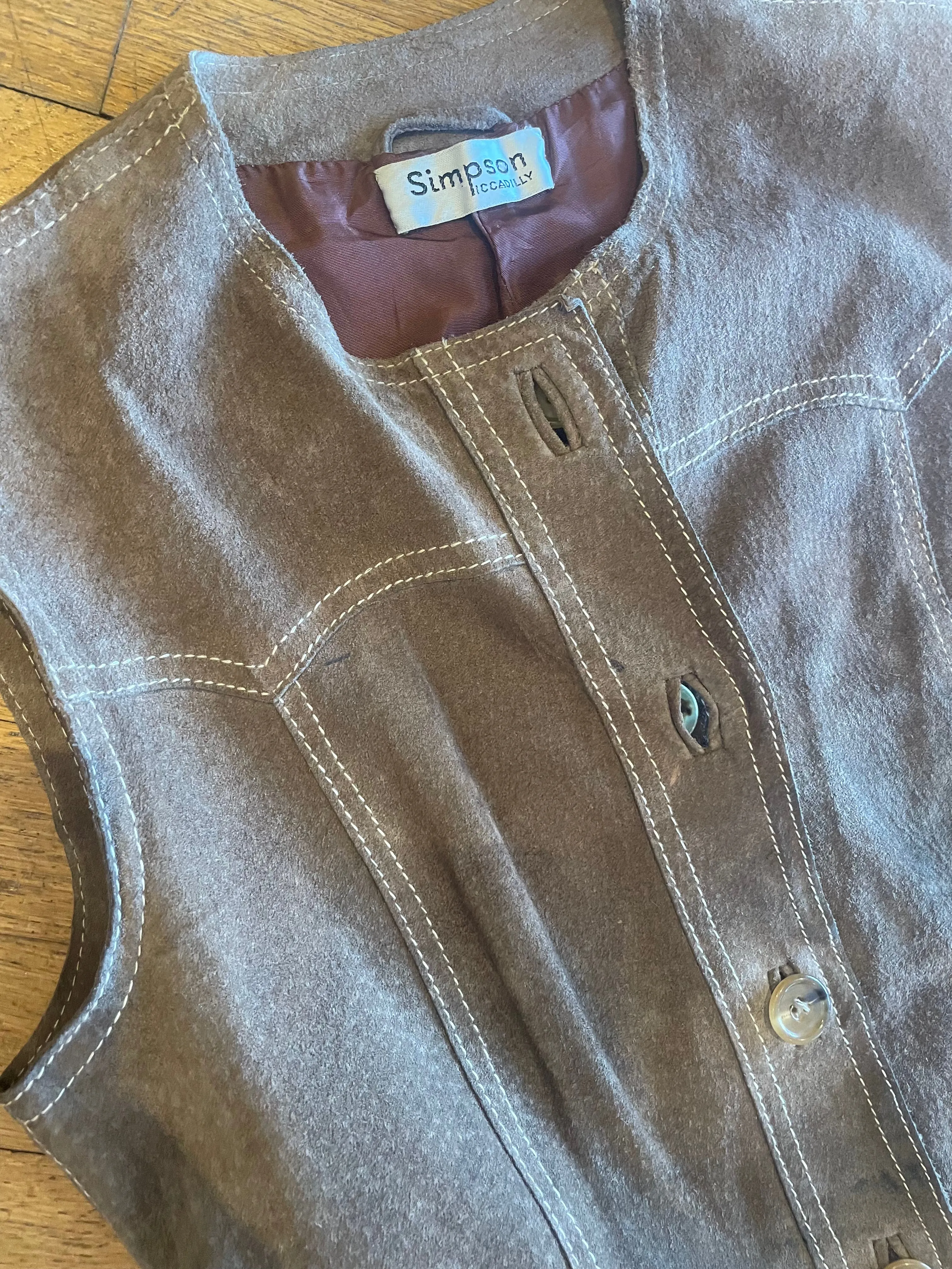 Suede vest