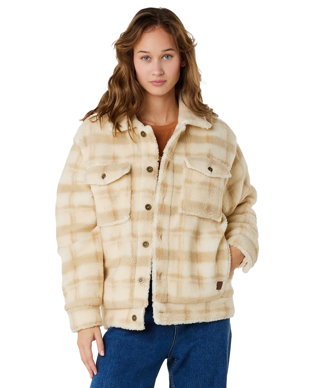 Sunrise Sherpa Jacket in Beige
