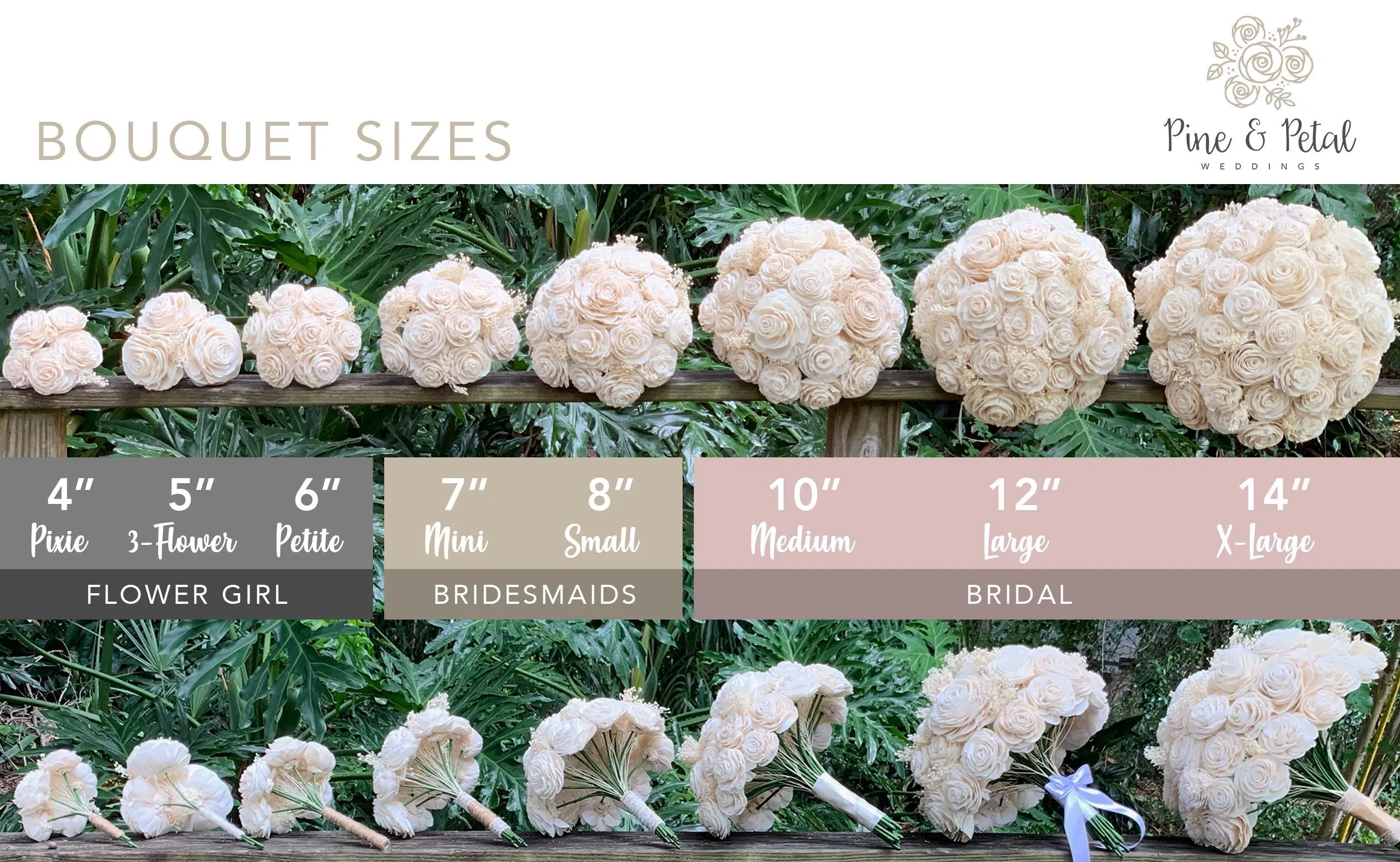 Sweet Winter Wonderland Wood Flower Bouquet