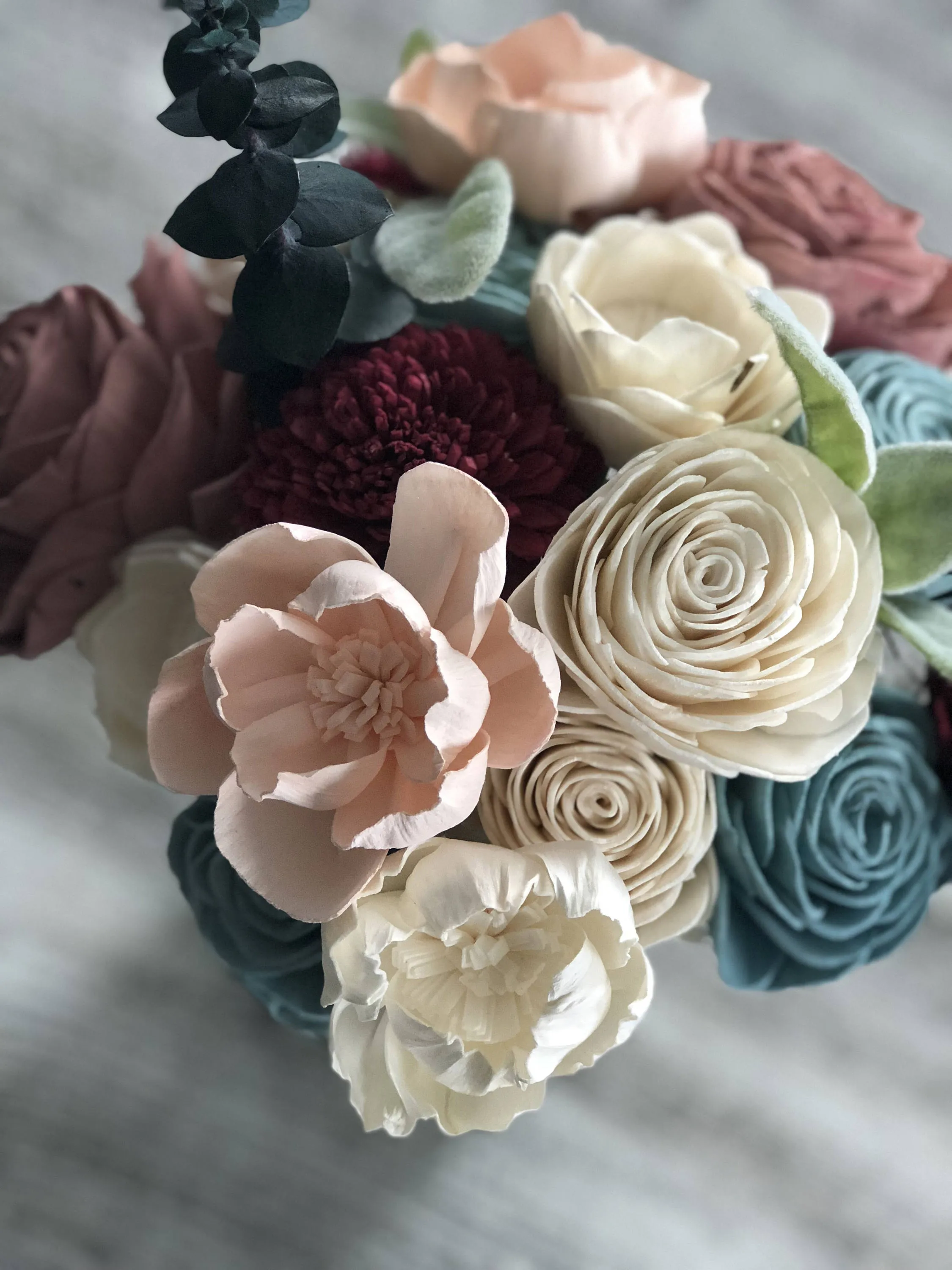 Sweet Winter Wonderland Wood Flower Bouquet