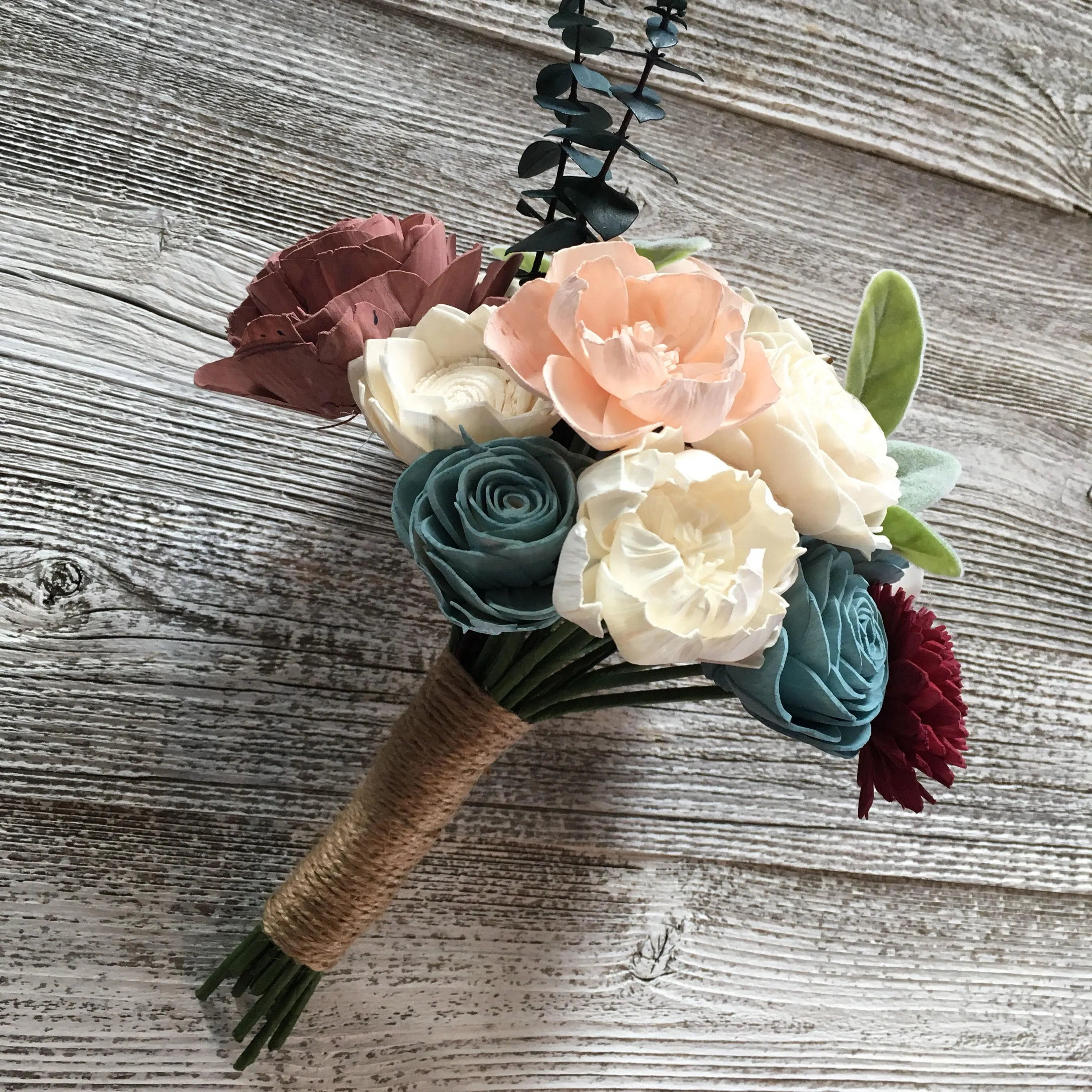 Sweet Winter Wonderland Wood Flower Bouquet