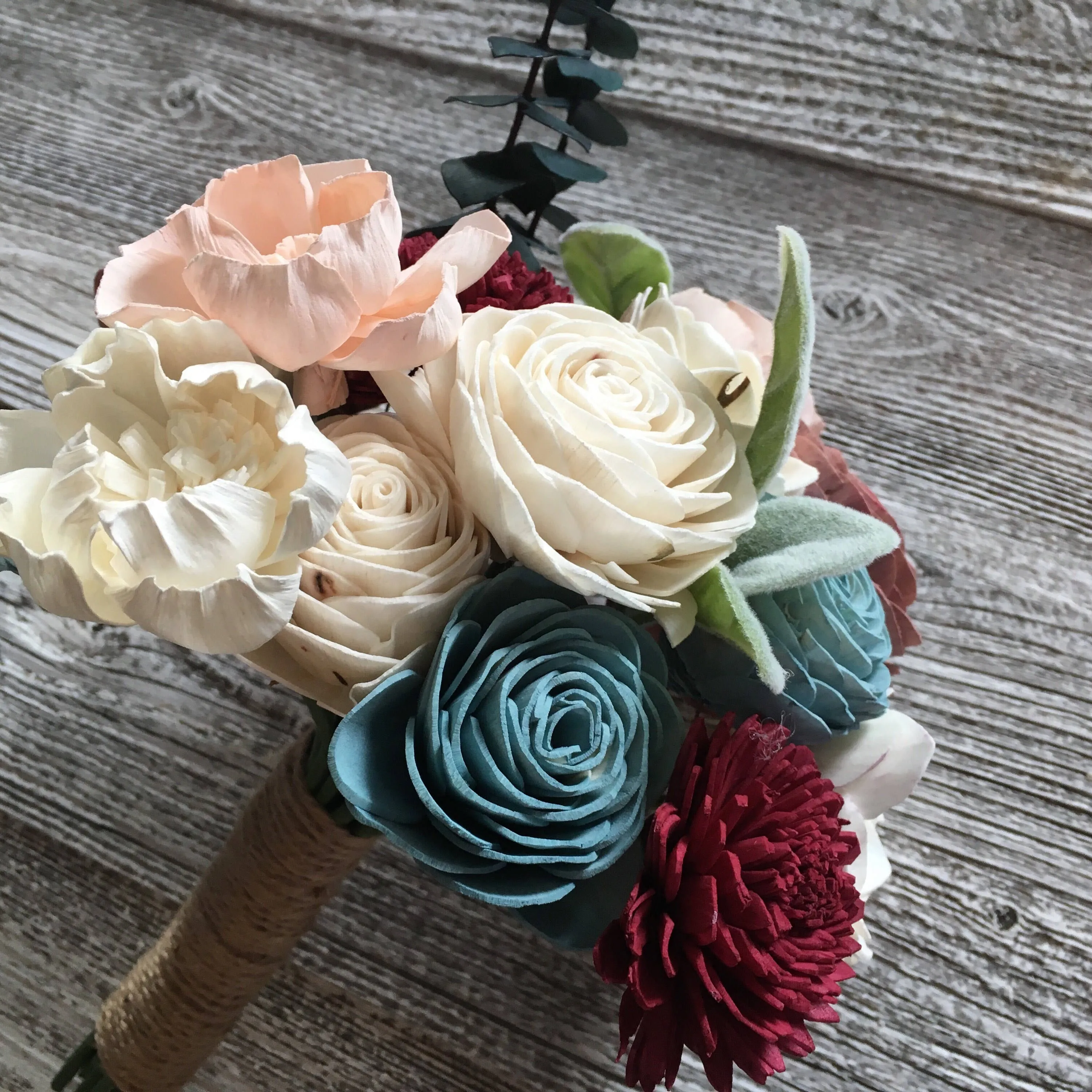Sweet Winter Wonderland Wood Flower Bouquet