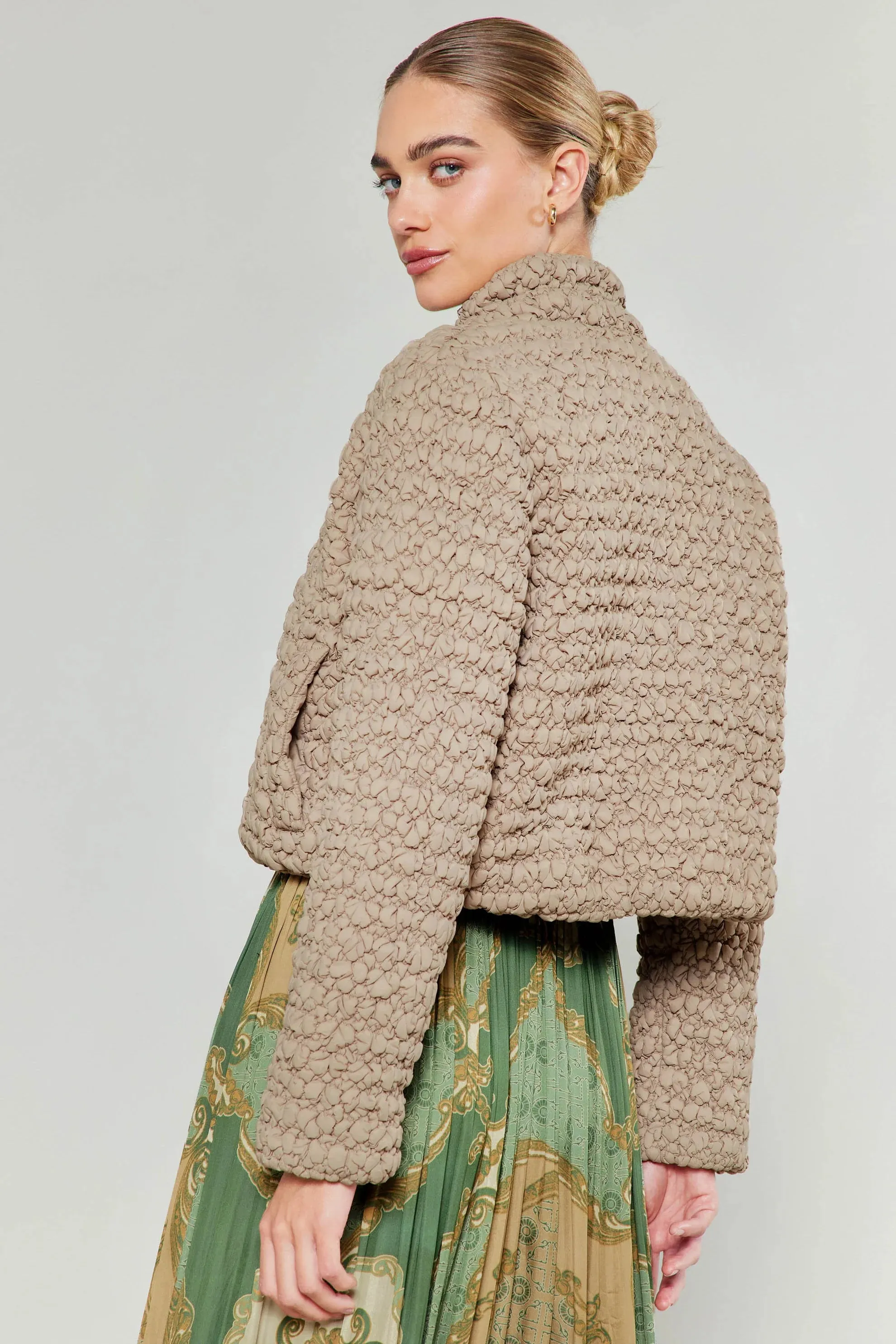 Taupe Quilted Jacket