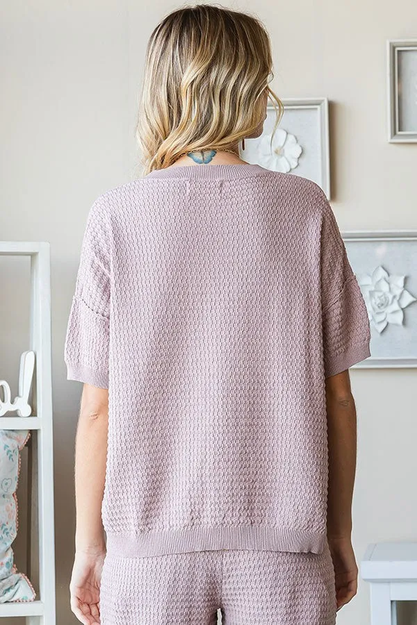 Textured Knit Top