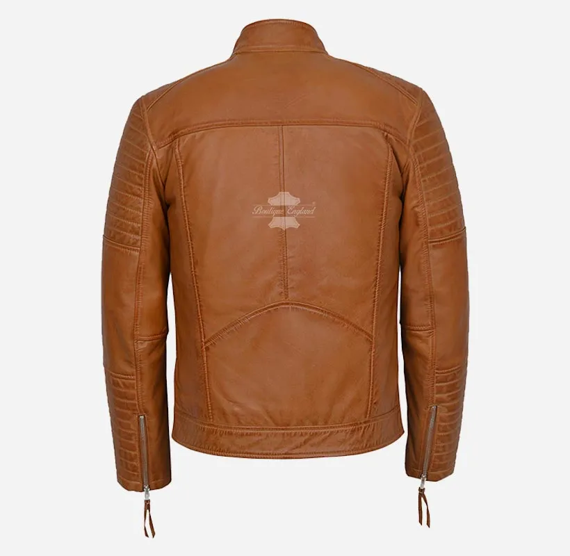The Scarlet Biker Leather Jacket For Men's Classic Racer Jacket