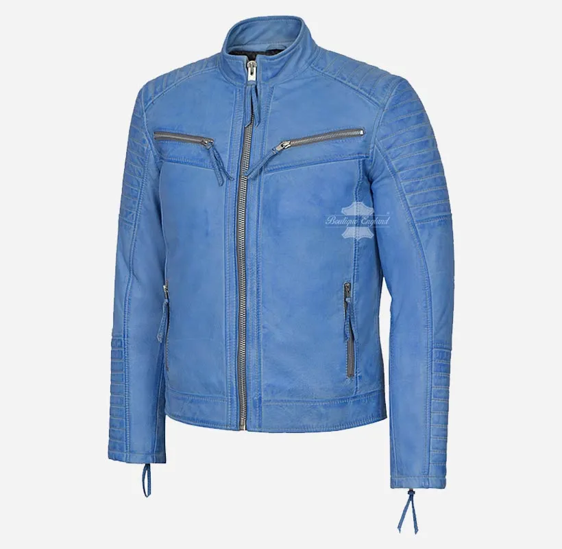 The Scarlet Biker Leather Jacket For Men's Classic Racer Jacket