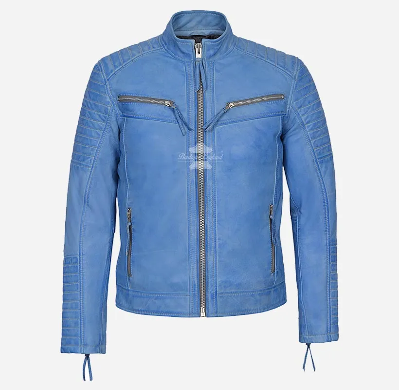 The Scarlet Biker Leather Jacket For Men's Classic Racer Jacket