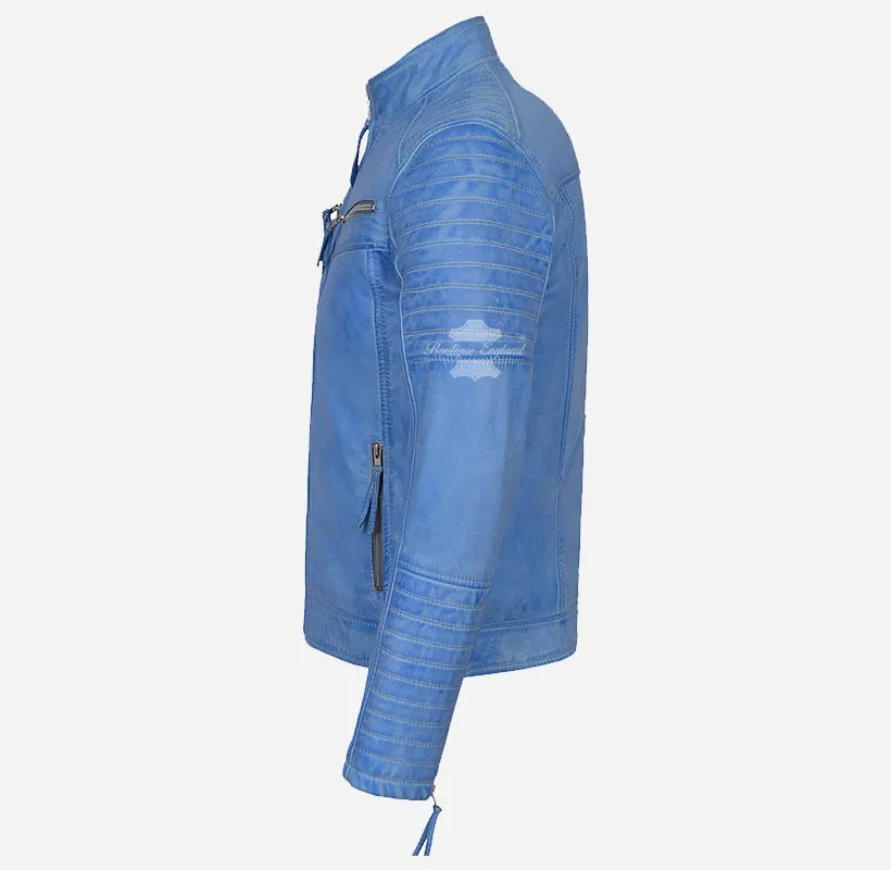 The Scarlet Biker Leather Jacket For Men's Classic Racer Jacket