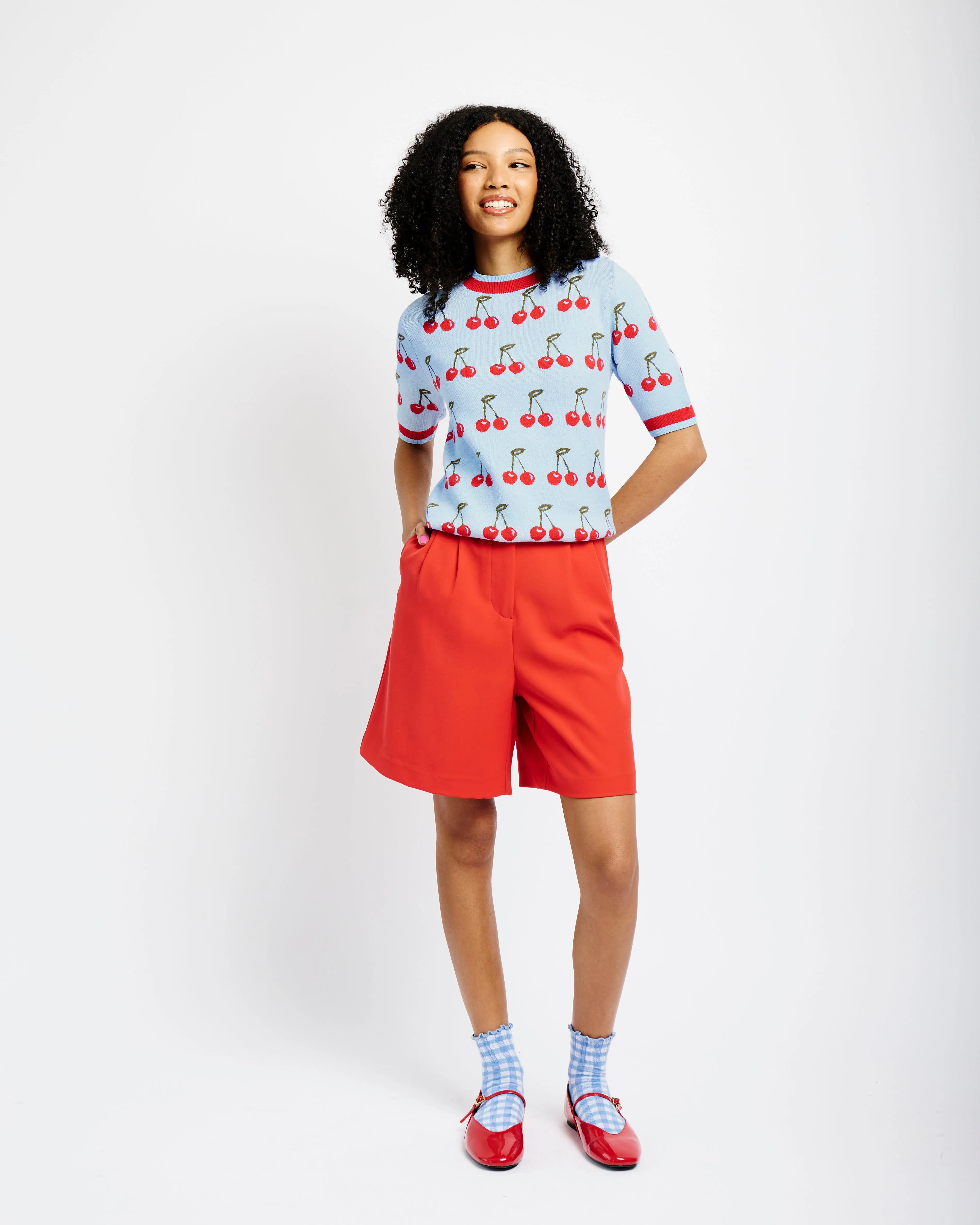 The Short Sleeve Jumper with Cherries