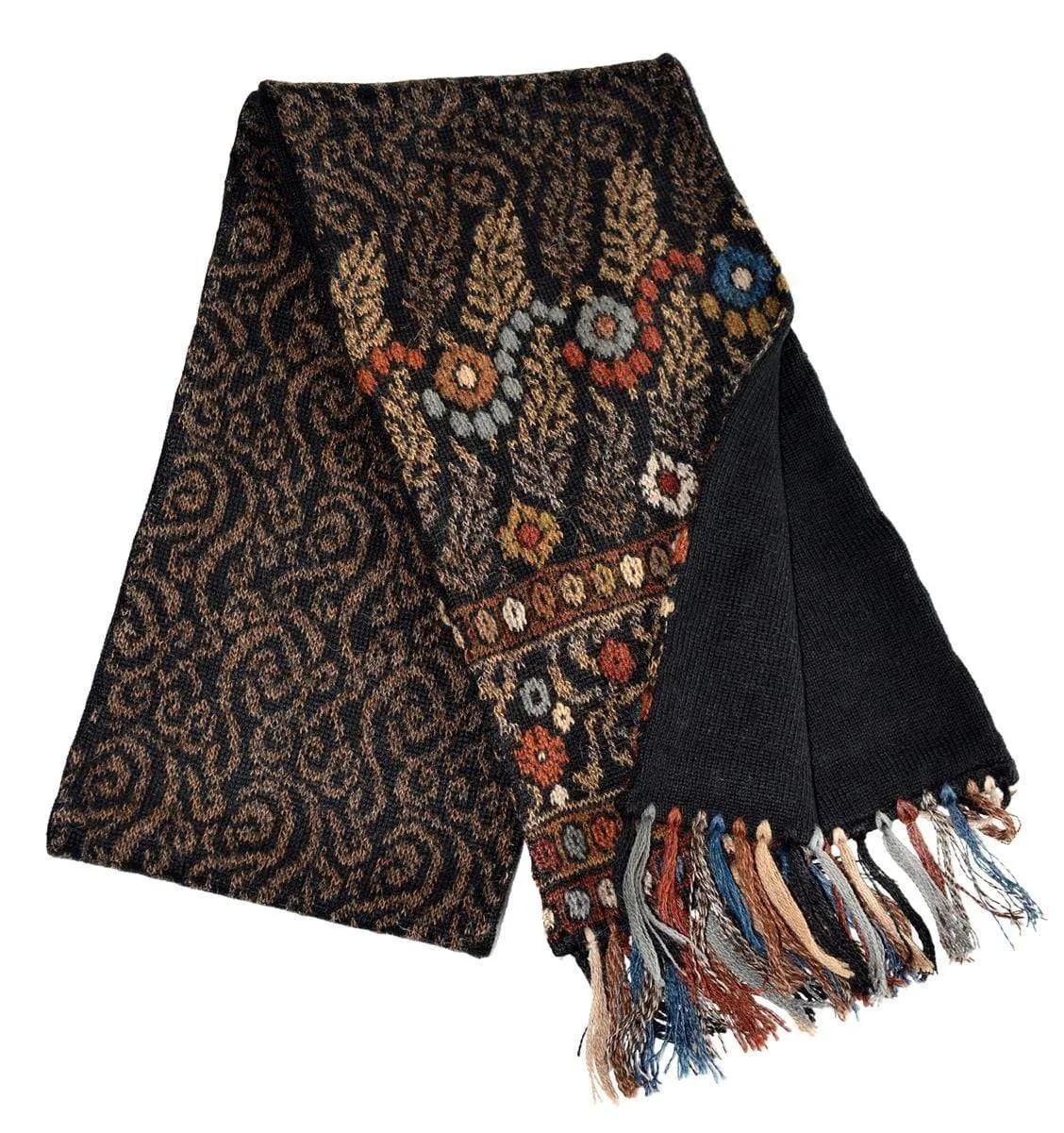 Tibet Alpaca Hat and Scarf Set-Hand knit and Embroidered