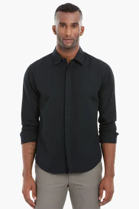 Tuxedo Styled Pintuck Shirt
