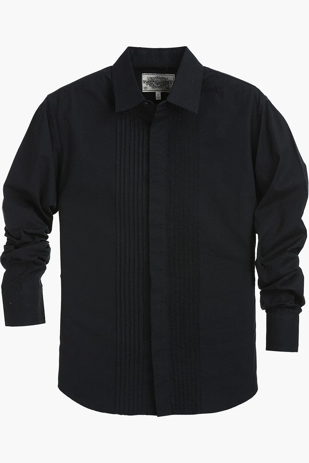 Tuxedo Styled Pintuck Shirt