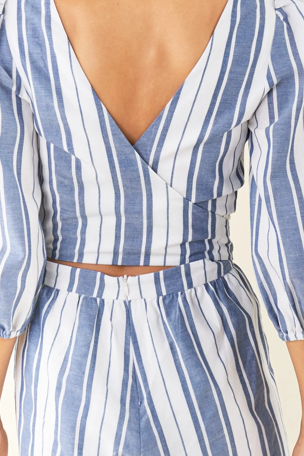 Urisa Striped Cross Back Jumpsuit