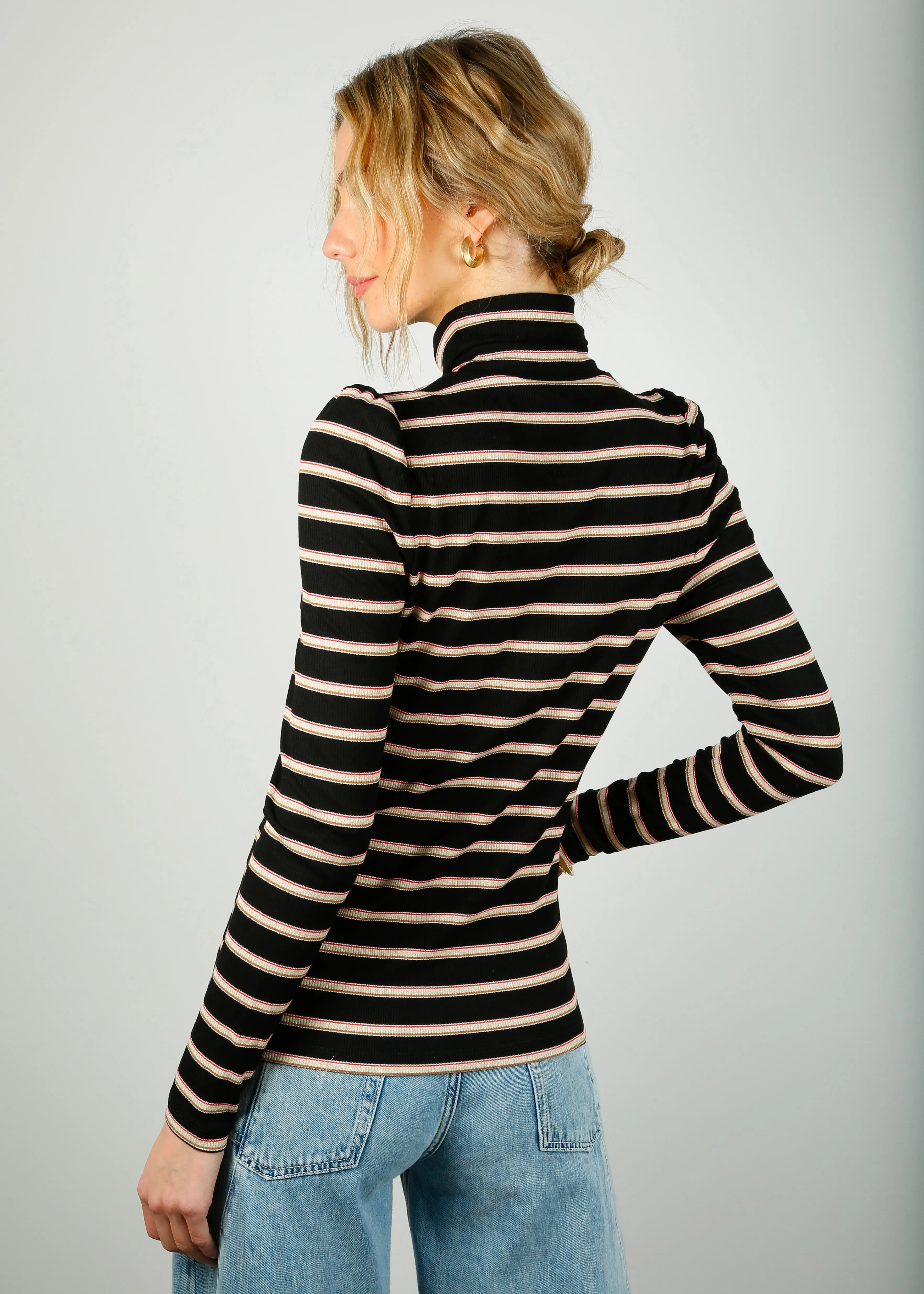 VB Cedar Turtleneck in Stripe