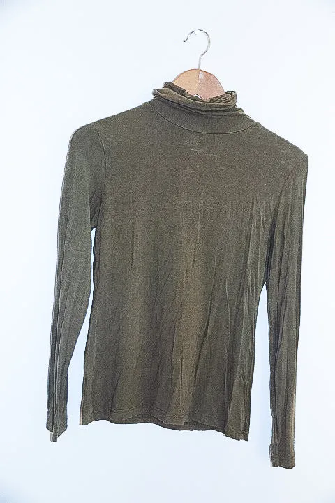 Vintage brown long sleeve turtleneck womens large tees