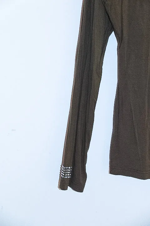 Vintage brown long sleeve turtleneck womens large tees