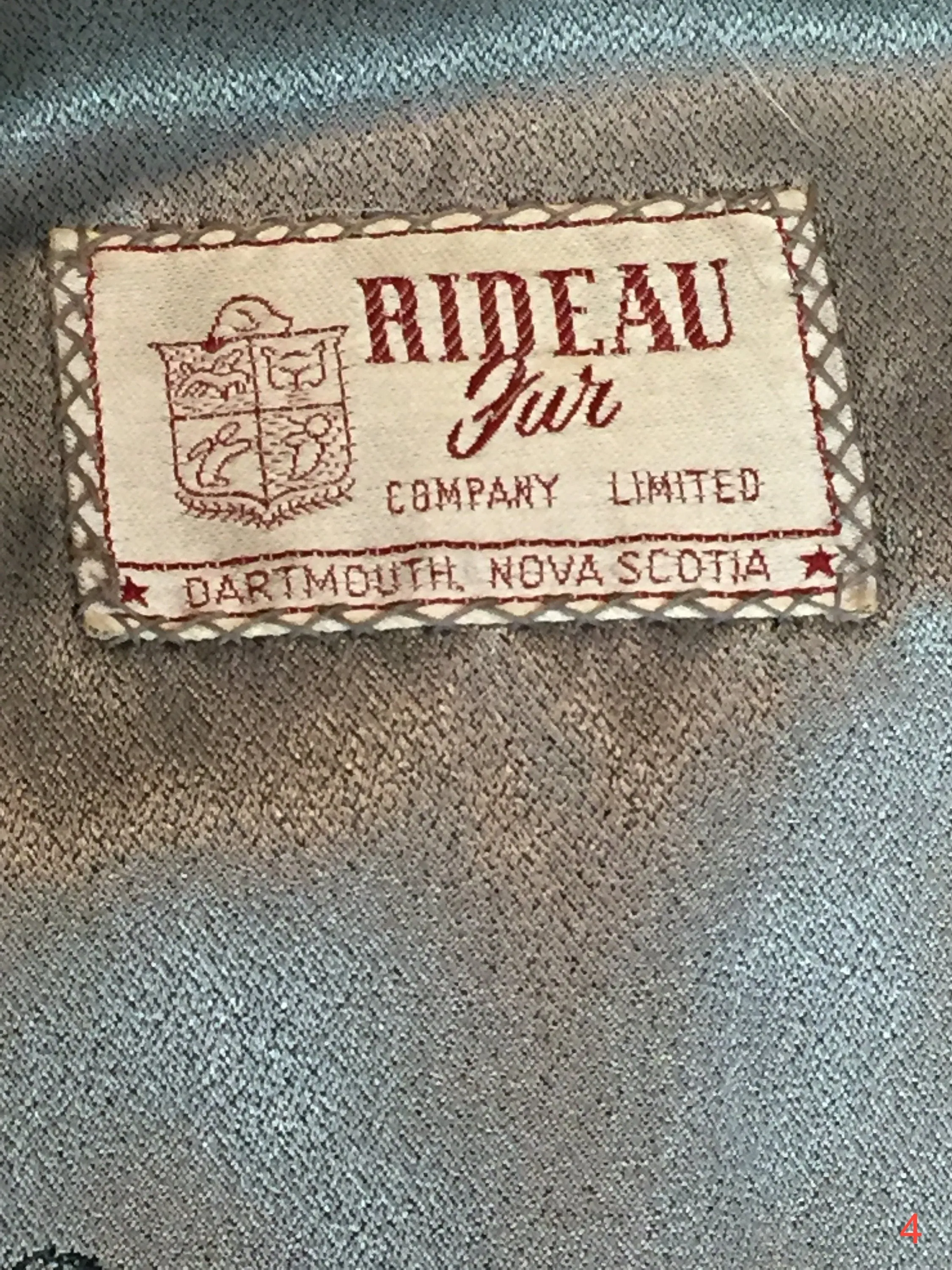Vintage "Rideau Furs" Persian Lamb Fur Coat Made In Nova Scotia, Canada
