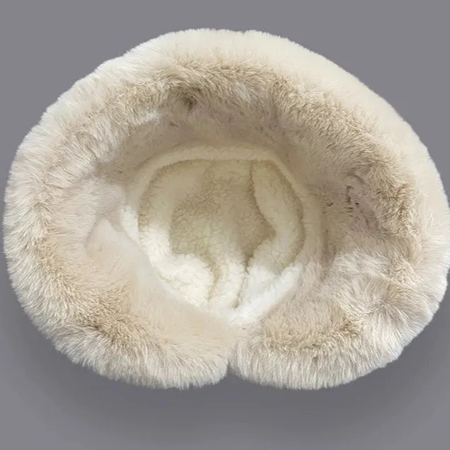 Vintage Suede Fleece Mongolian Hat