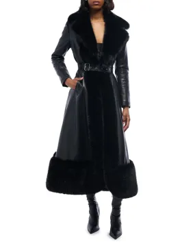 VIVIAN-BLK FAUX FUR JACKET