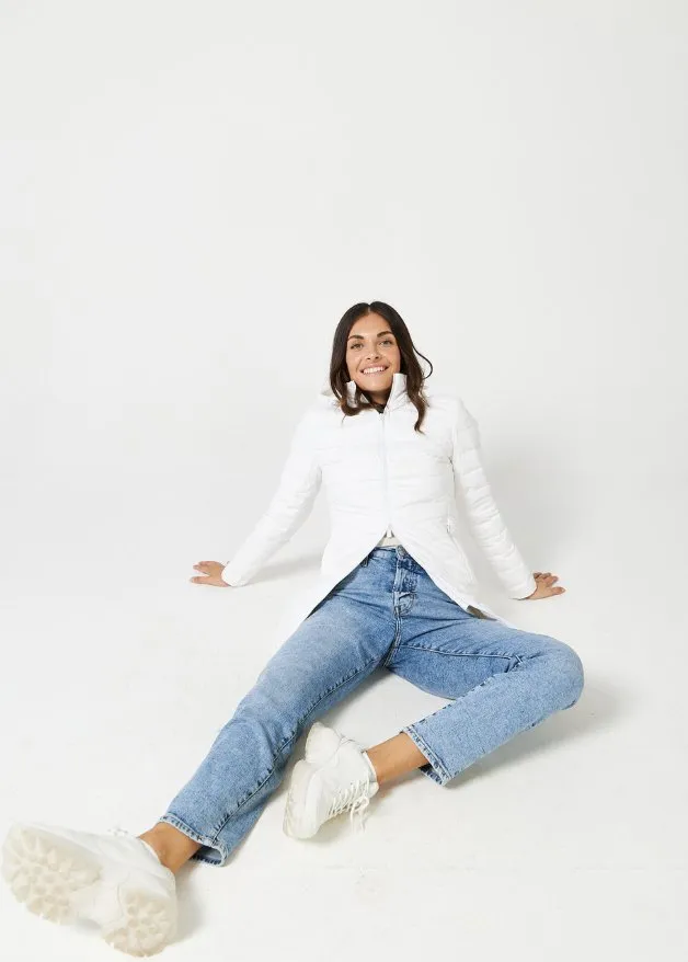 White Duck Down Puffer Coat