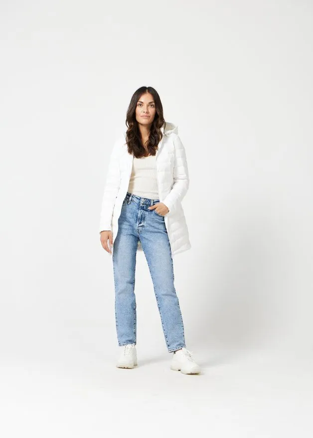 White Duck Down Puffer Coat