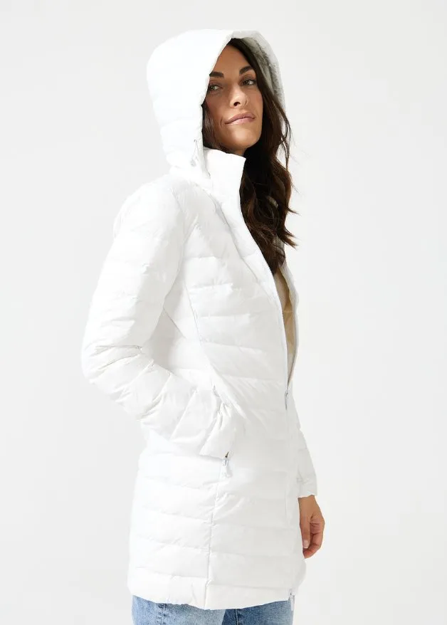White Duck Down Puffer Coat