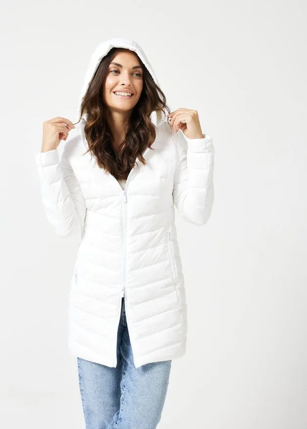 White Duck Down Puffer Coat
