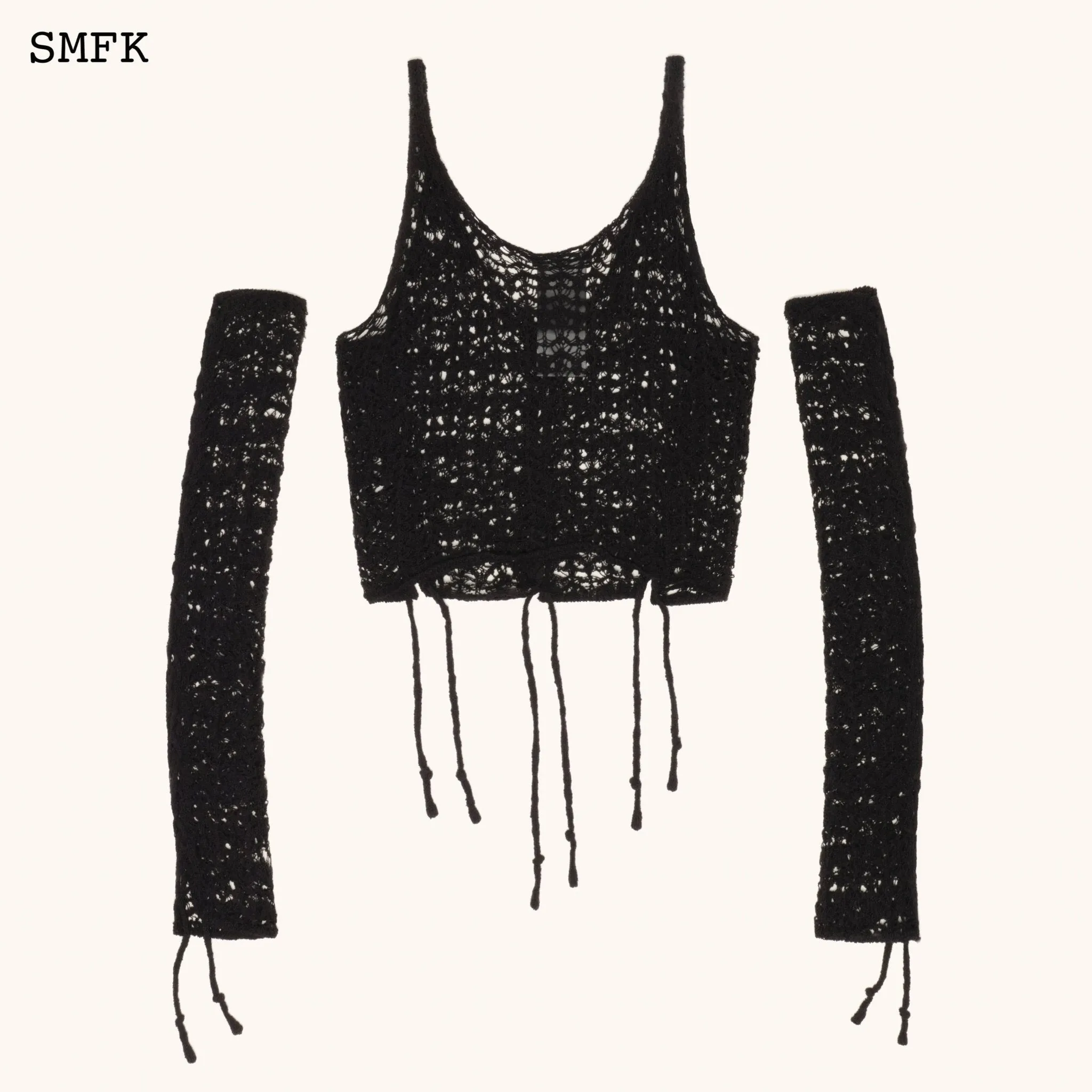 WildWorld Black Jellyfish Weaved Top Set