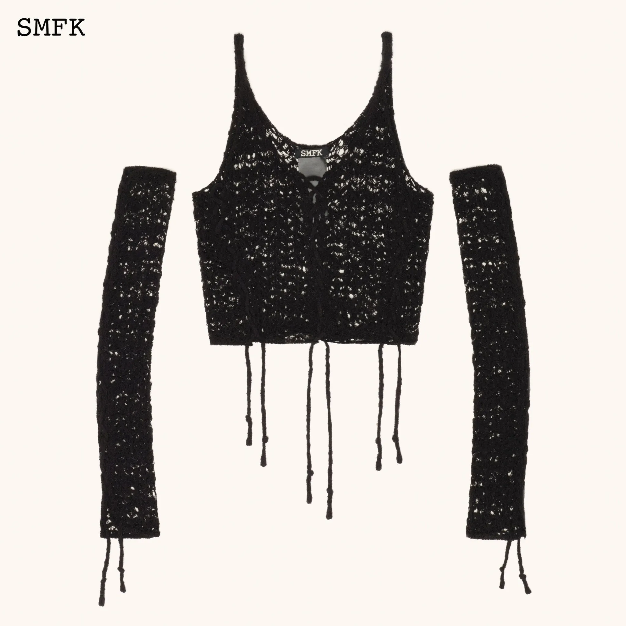 WildWorld Black Jellyfish Weaved Top Set