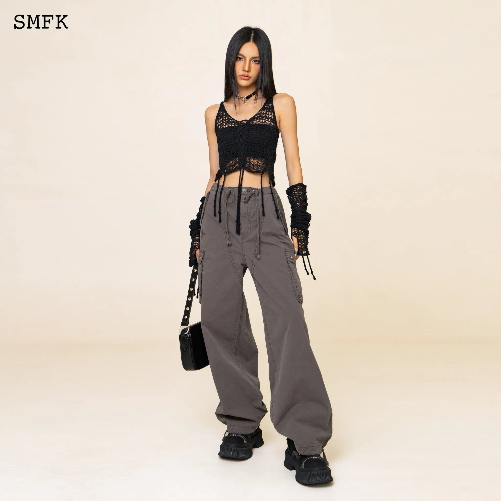 WildWorld Black Jellyfish Weaved Top Set