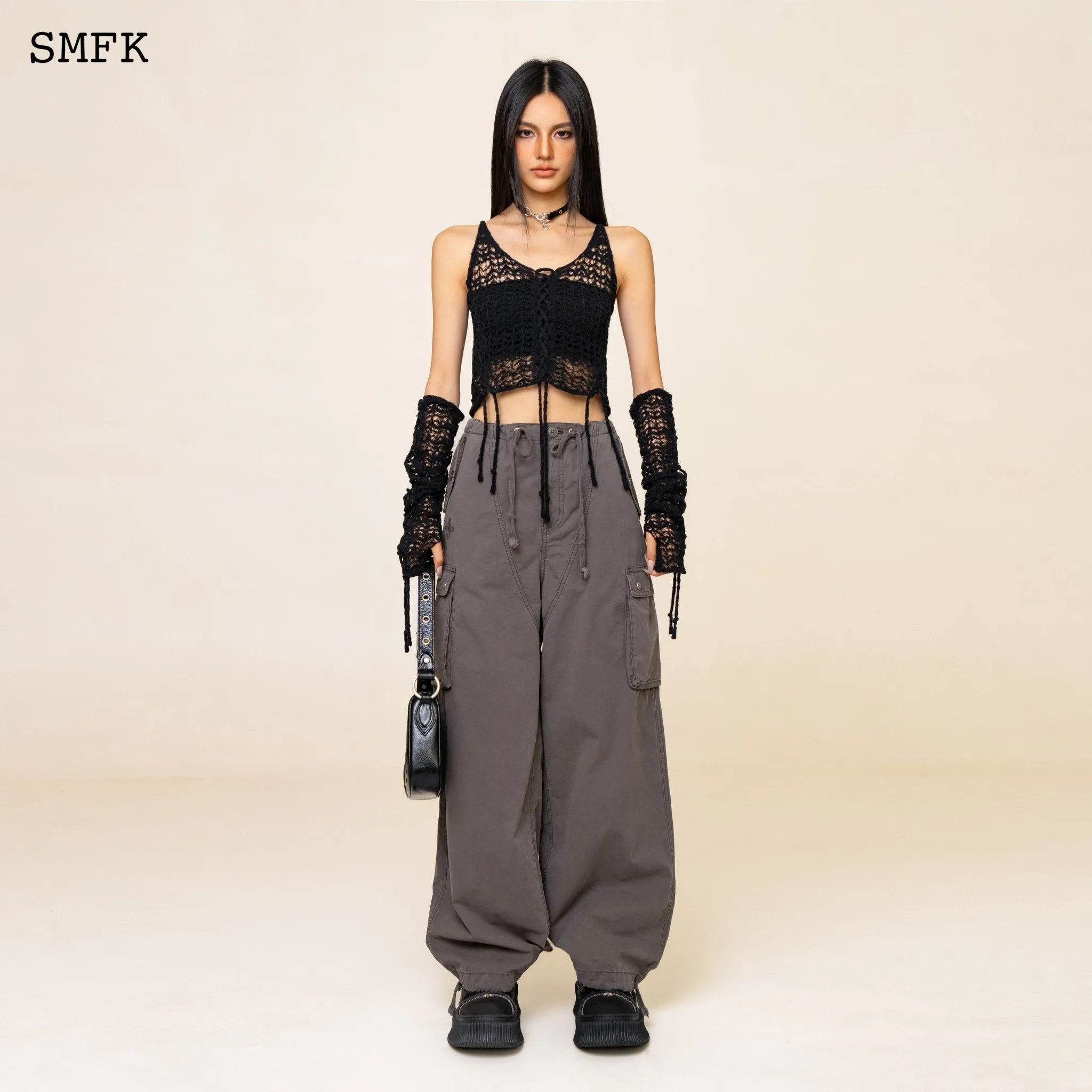 WildWorld Black Jellyfish Weaved Top Set