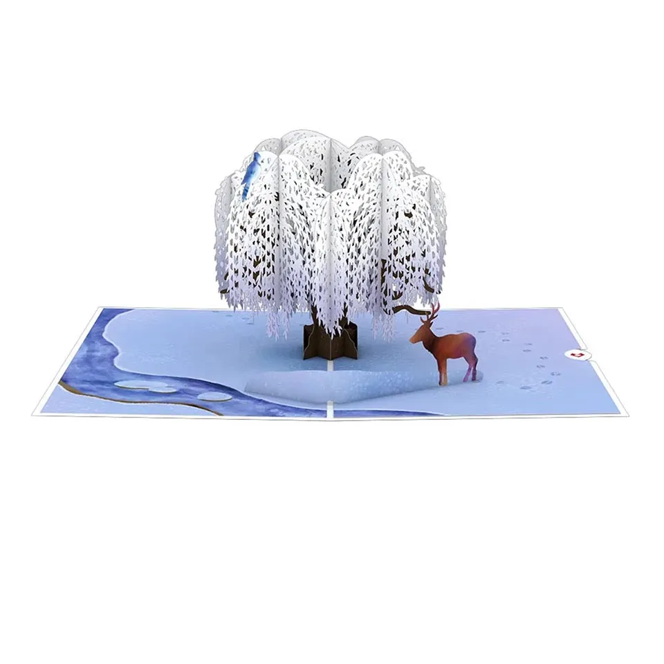 Winter Willow Pop-up Card