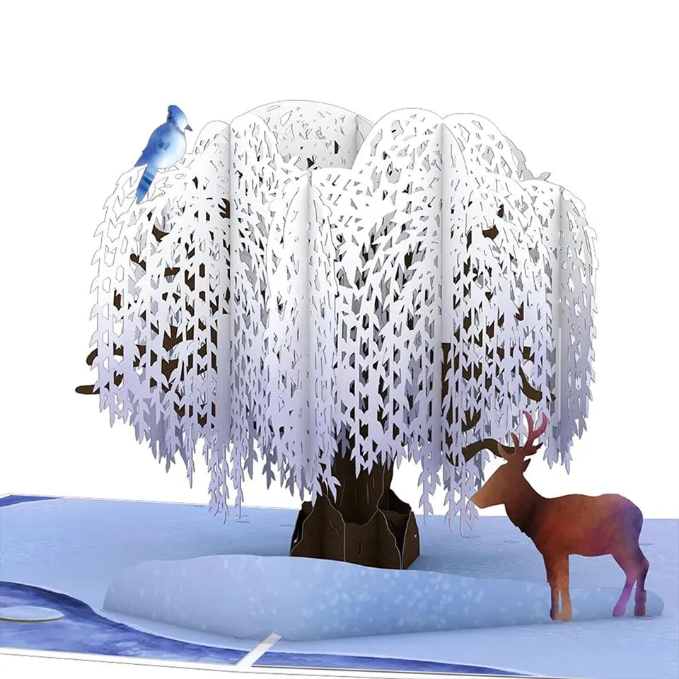 Winter Willow Pop-up Card