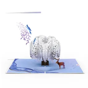 Winter Willow Pop-up Card