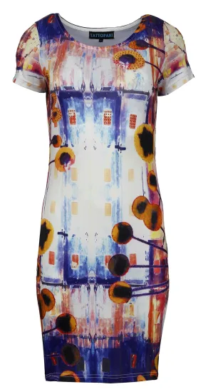 womens-short-sleeve-dress-with-multicolor-pattern-print-rhinestones-ks-122978