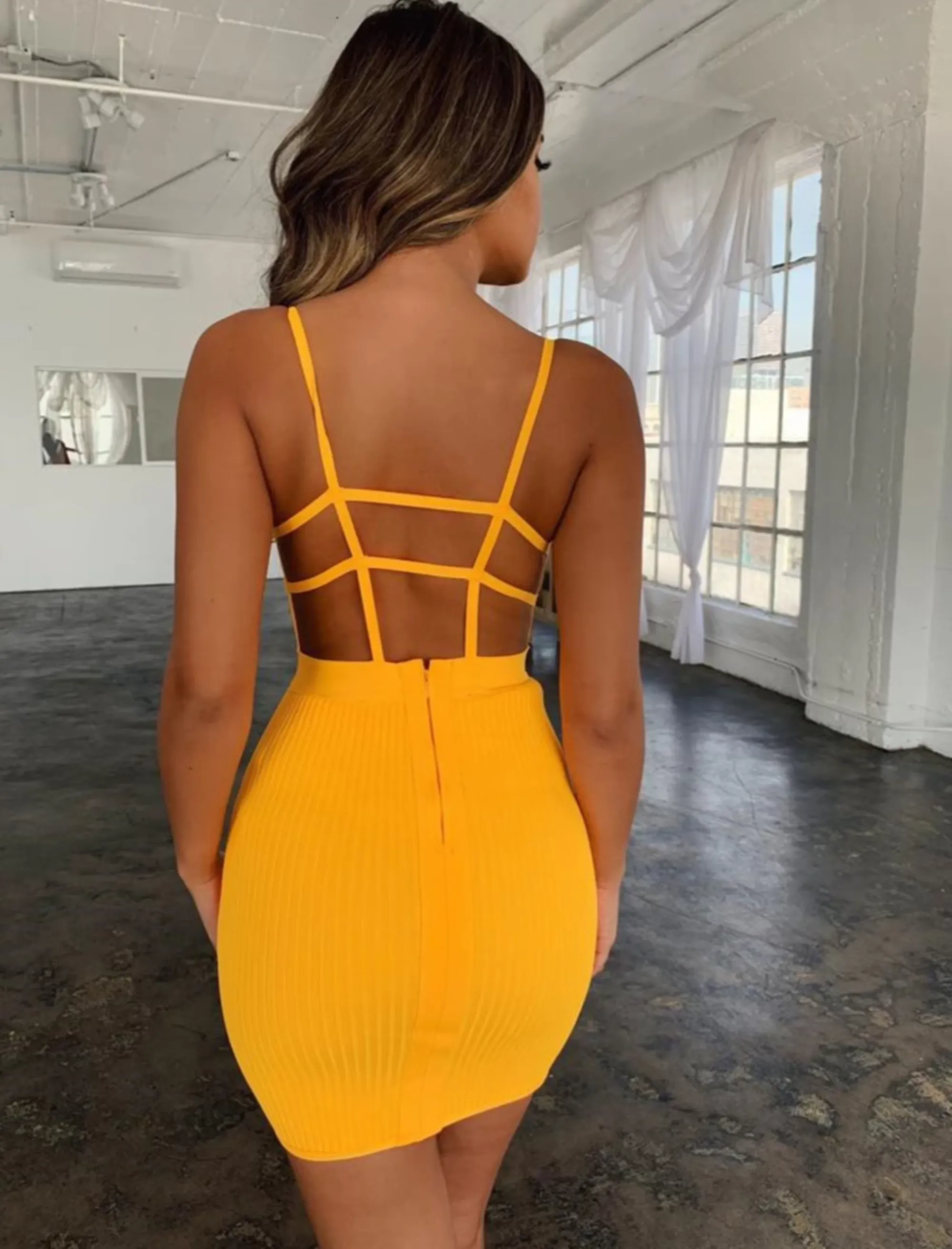 Women's Summer Casual Sheath Lace-Up Backless Dress