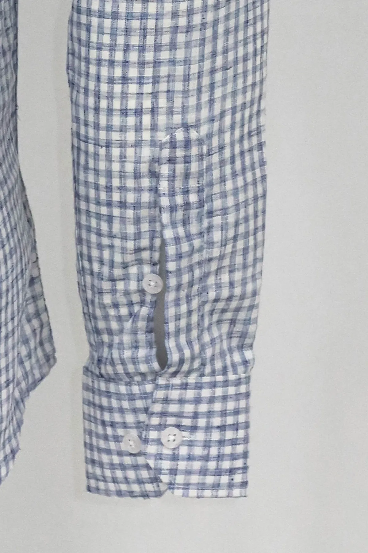 WSS Plaid Slim Fit Navy Blue Men Shirt  - Singen