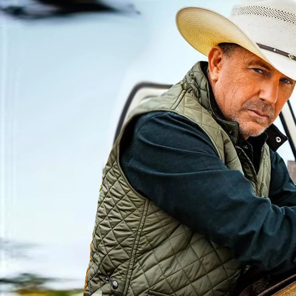 Yellowstone Kevin Costner John Dutton Quilted Vest